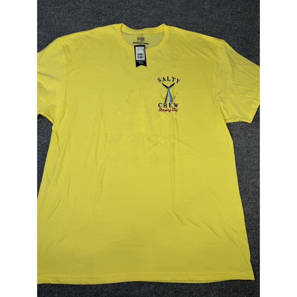 Salty Crew T-Shirt 3XL Yellow Chasing Tail‎ Graphic Short Sleeve NWT
